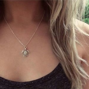 Turtle Gold Charm Boho Pendant Necklace New